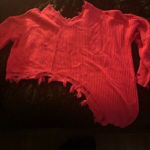 Fashion Nova Vibrant Pink Knit Sweater